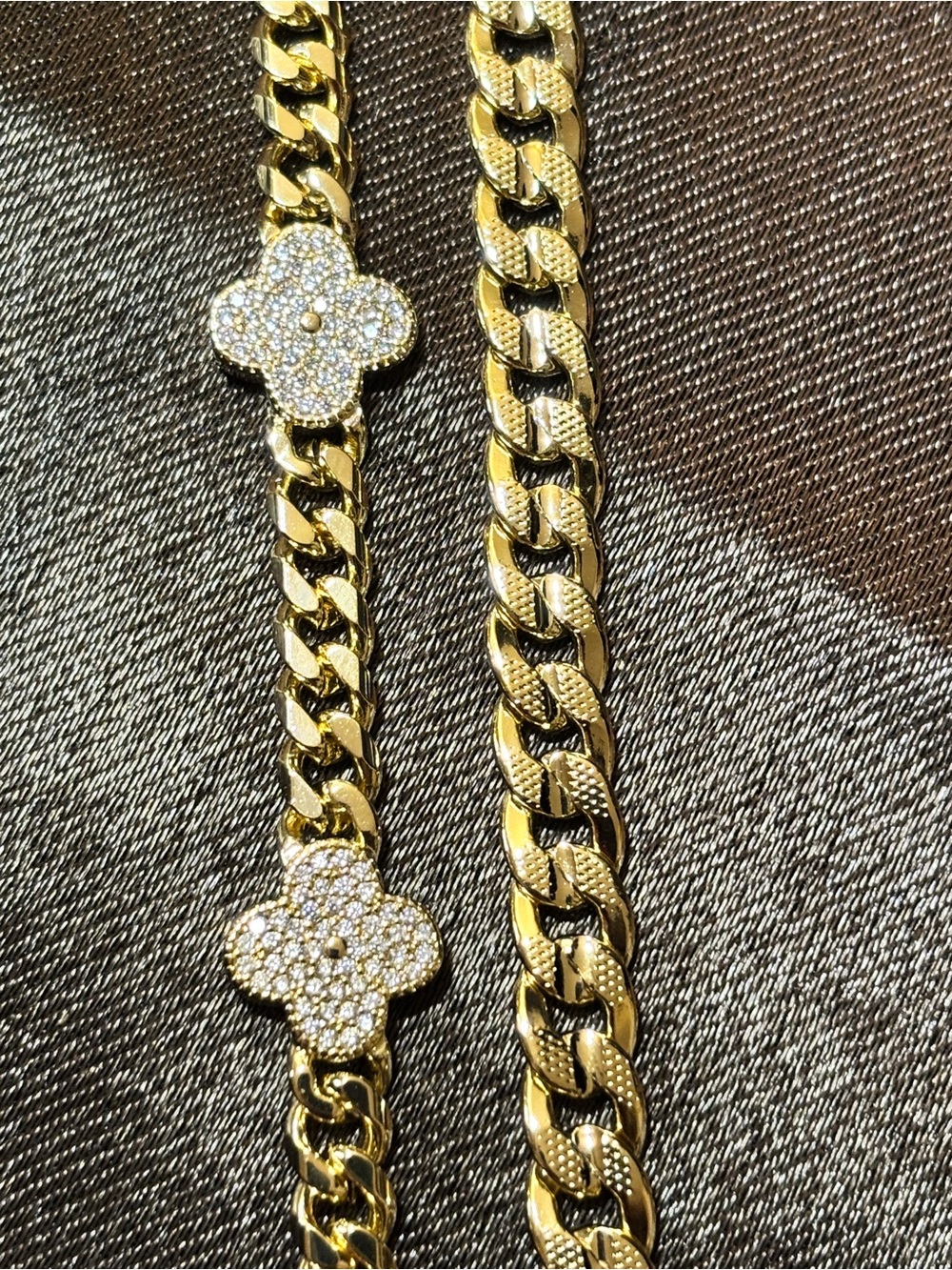 Pretty Bird Yellow Gold Cuban Link Bracelets